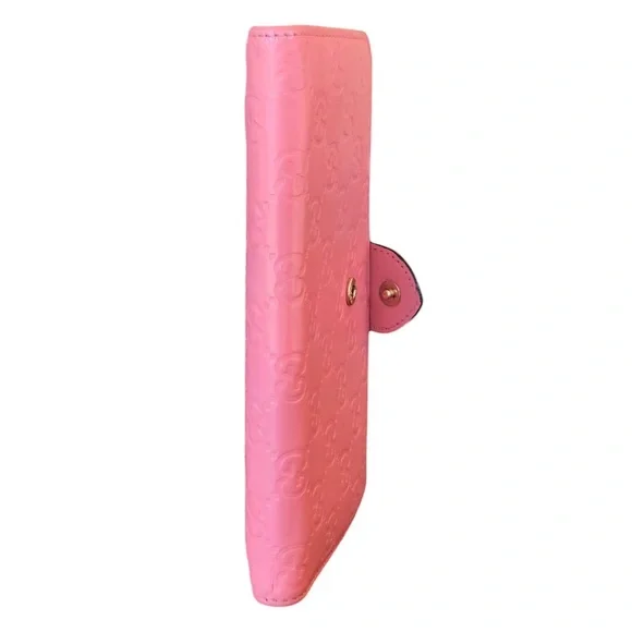 👛Gucci Soft Pink Goldtone Heart Snap Wallet with box Multi-Host Pick Gorgeous!!! - Picture 11 of 17